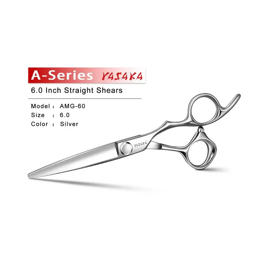 Professional Barber Scissors 6.0", Cobalt Alloy Steel Hair Cutting Scissors, Sharp Convex Blades for Precision Cutting, Ideal for Salon Stylists & Home Haircut -Silver