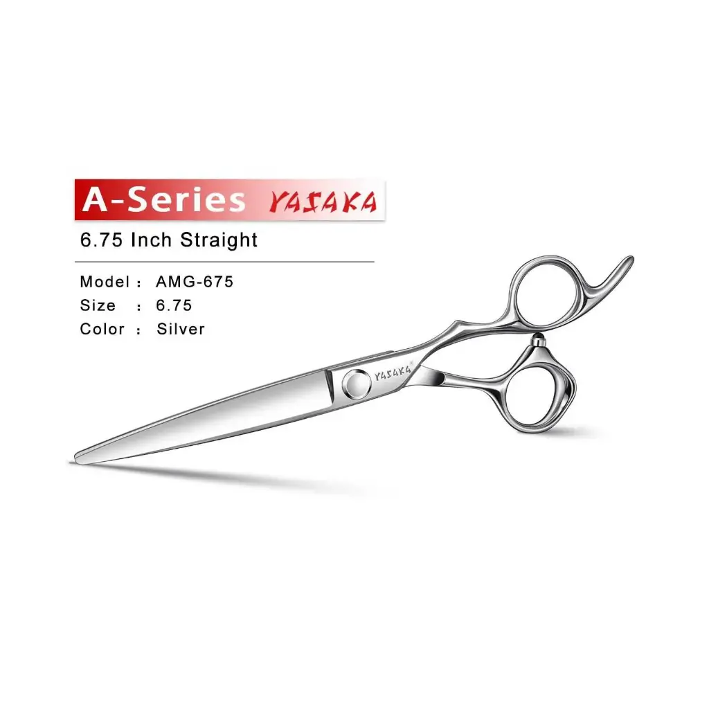 Professional Hair Cutting Scissors 6.75" - Sharp Convex Blade Barber Shears, Cobalt Alloy Steel Barber Hairdressing Texturizing Scissors,Hair Shears For Men Women Salon& Home -Silver