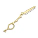 YASAKA High-end Hair Razors For Cutting Hair 6.9", Stainless Steel Hair Thinning Styling cutting Razor with Replacement Extremely Sharp Blades for Salon & Home -11PCS Gold
