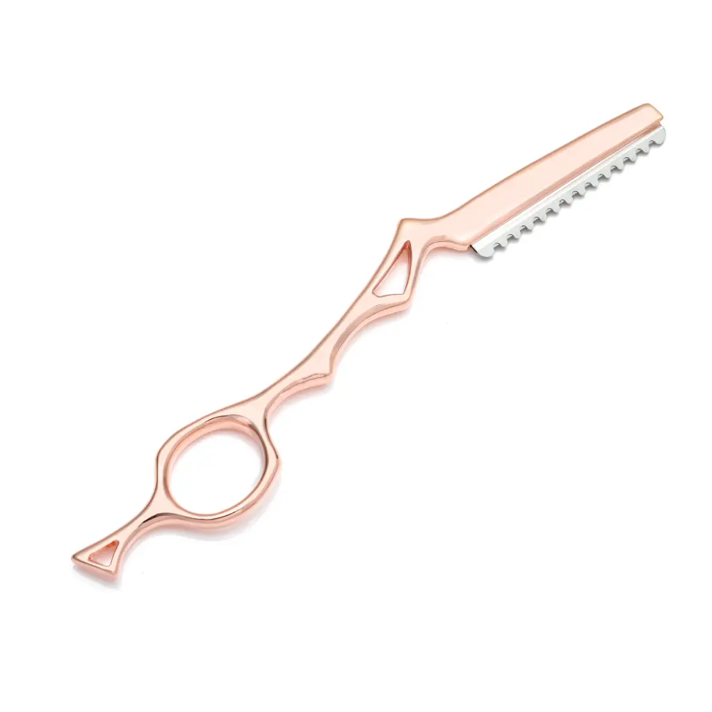 YASAKA Hair Razors For Cutting Hair 6.9",Professional Texturizing Cutting Razor with Replacement Sharp Blades,Hair Cutting Razor Tool for Salon & Home -11PCS Pink