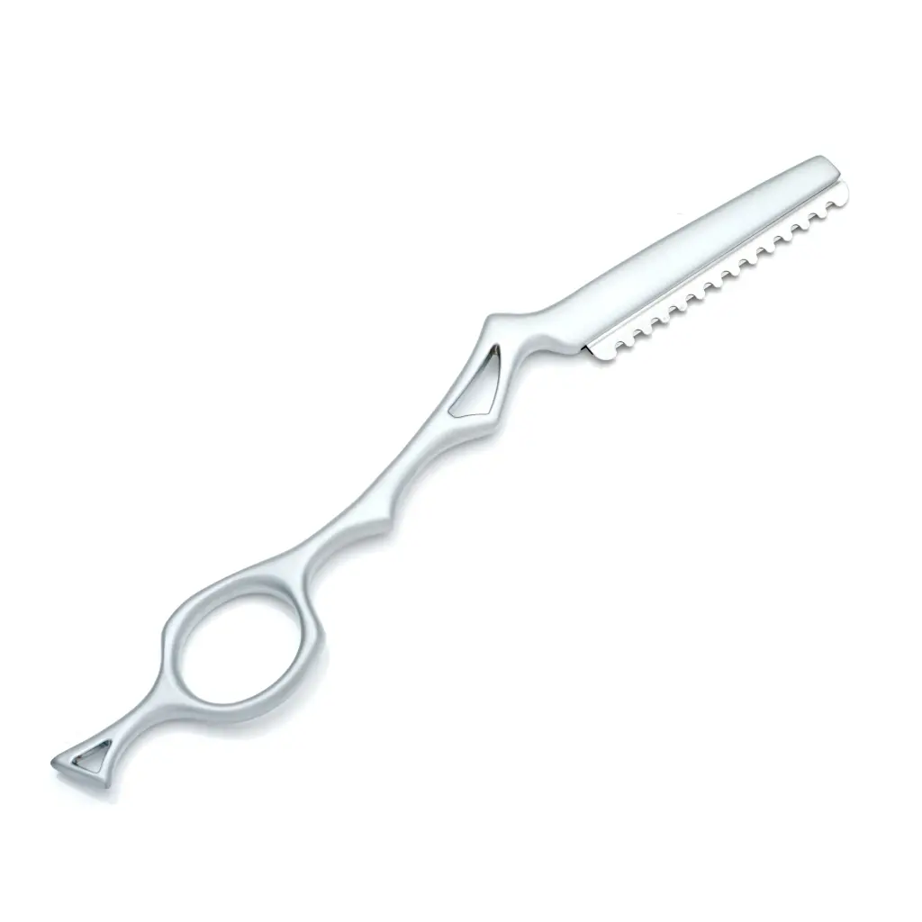 YASAKA High-end Hair Cutting Razor 6.9", Hair Razors For Cutting Hair Styling Razor with Replacement Extremely Sharp Blades for Salon & Home -11PCS Silver